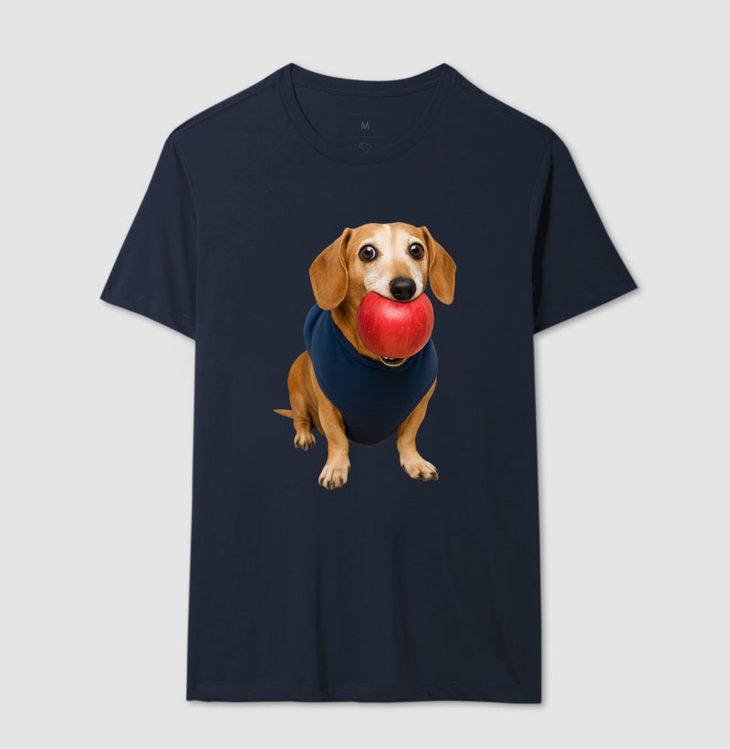 Cachorro e Maçã 🍎🐶 - Camiseta