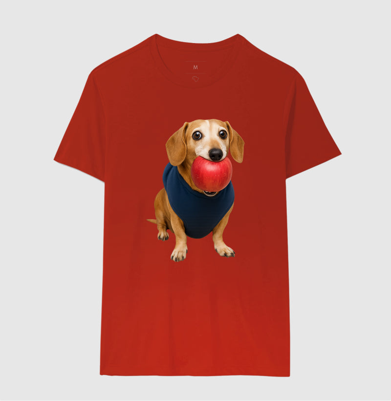 Cachorro e Maçã 🍎🐶 - Camiseta