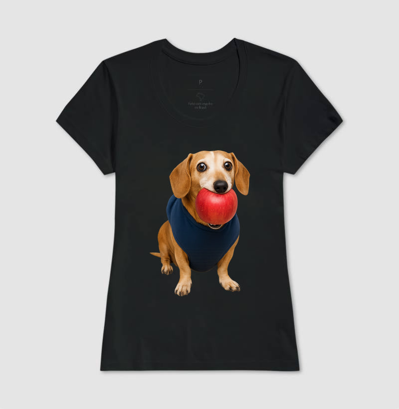 Cachorro e Maçã 🍎🐶 - Camiseta