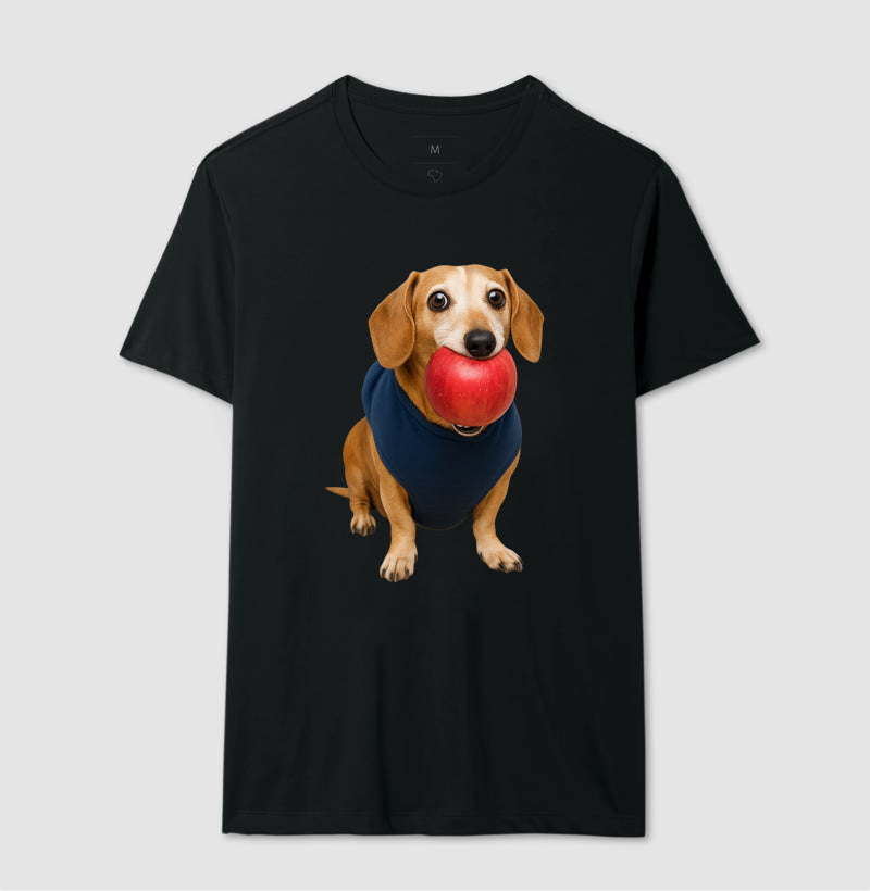 Cachorro e Maçã 🍎🐶 - Camiseta