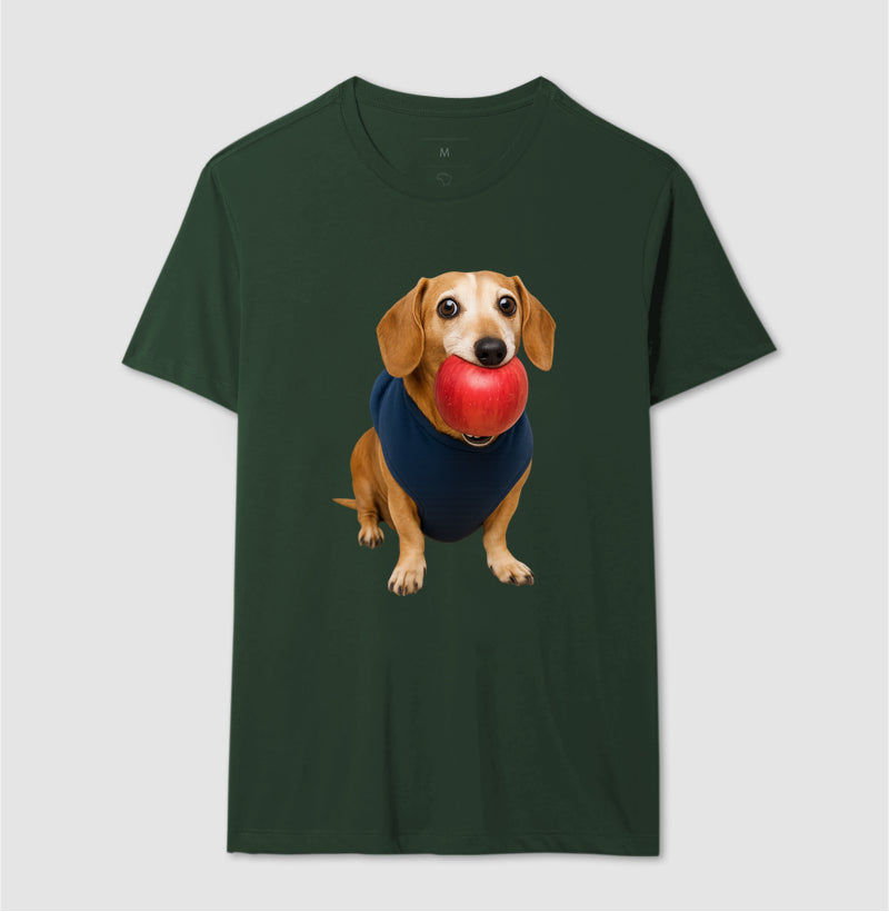 Cachorro e Maçã 🍎🐶 - Camiseta
