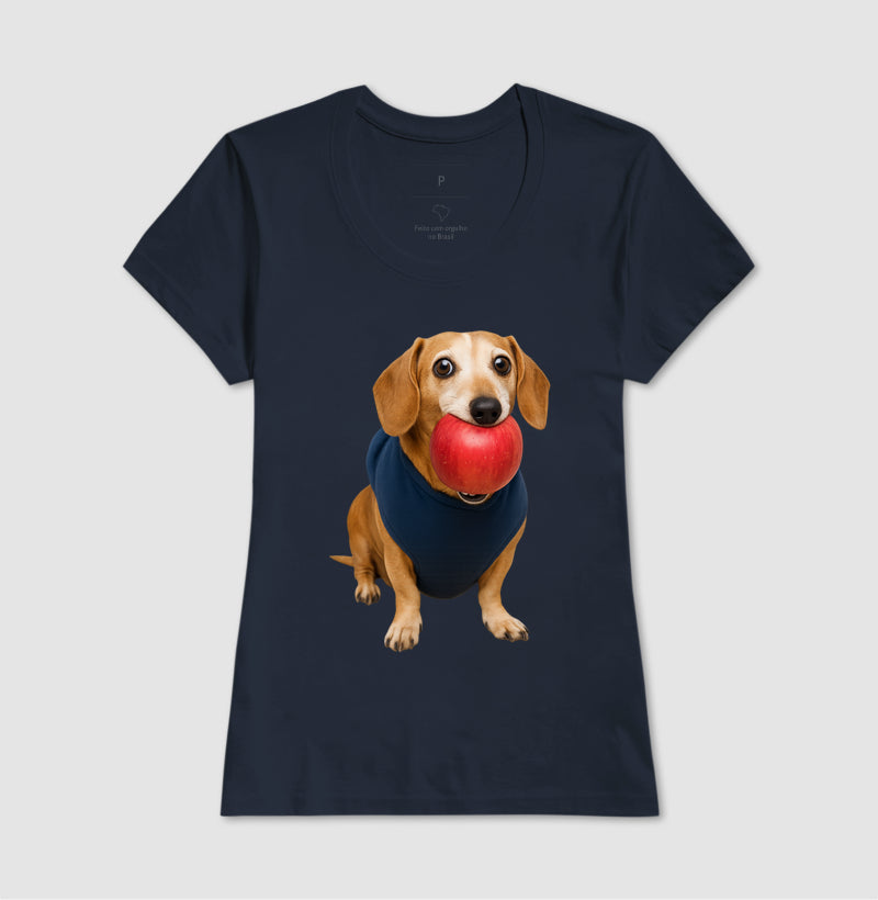 Cachorro e Maçã 🍎🐶 - Camiseta