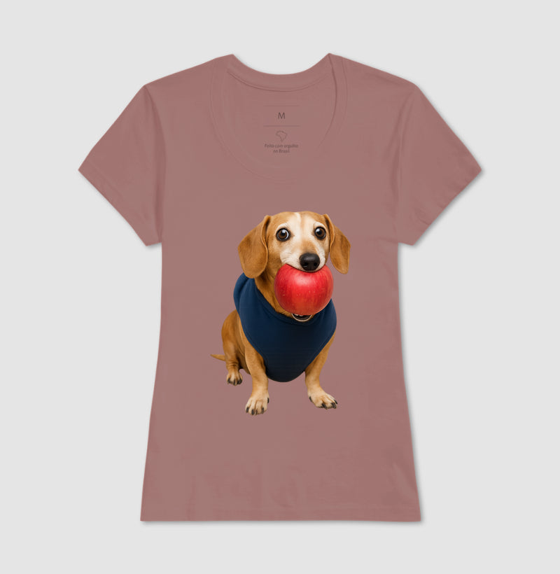Cachorro e Maçã 🍎🐶 - Camiseta