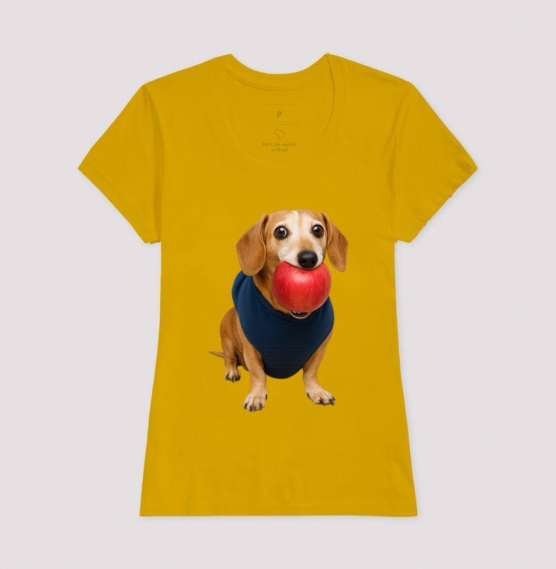 Cachorro e Maçã 🍎🐶 - Camiseta