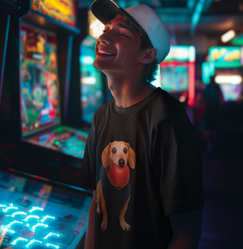 Cachorro e Maçã 🍎🐶 - Camiseta