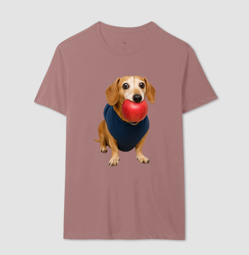 Cachorro e Maçã 🍎🐶 - Camiseta