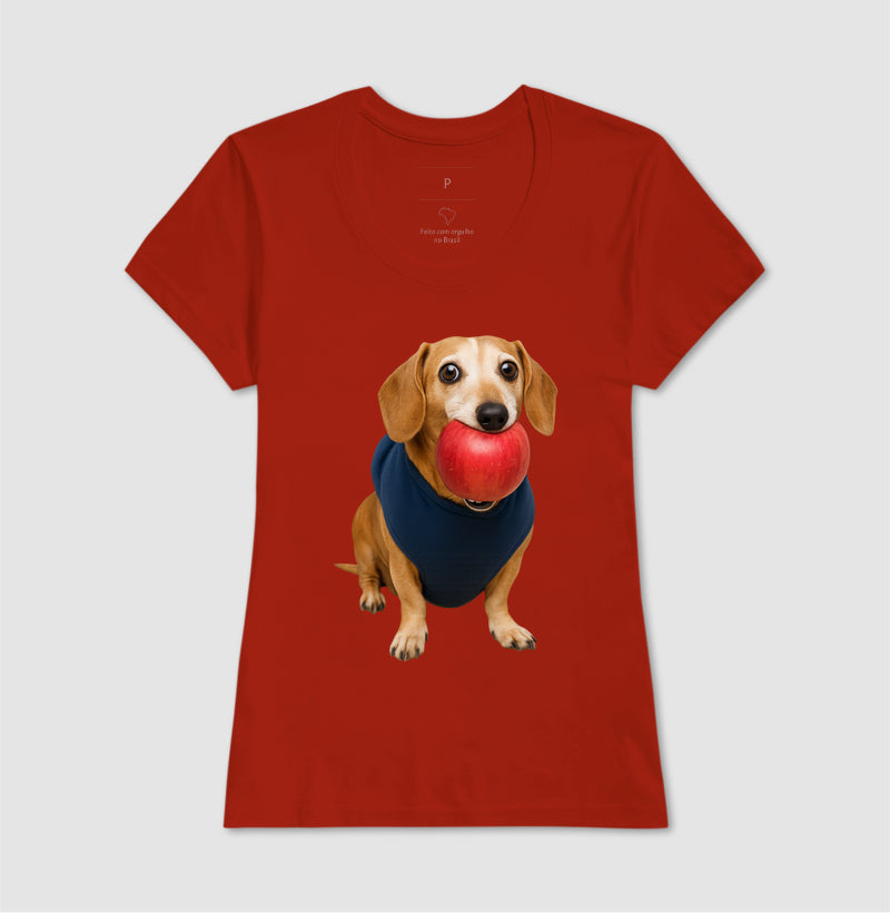 Cachorro e Maçã 🍎🐶 - Camiseta