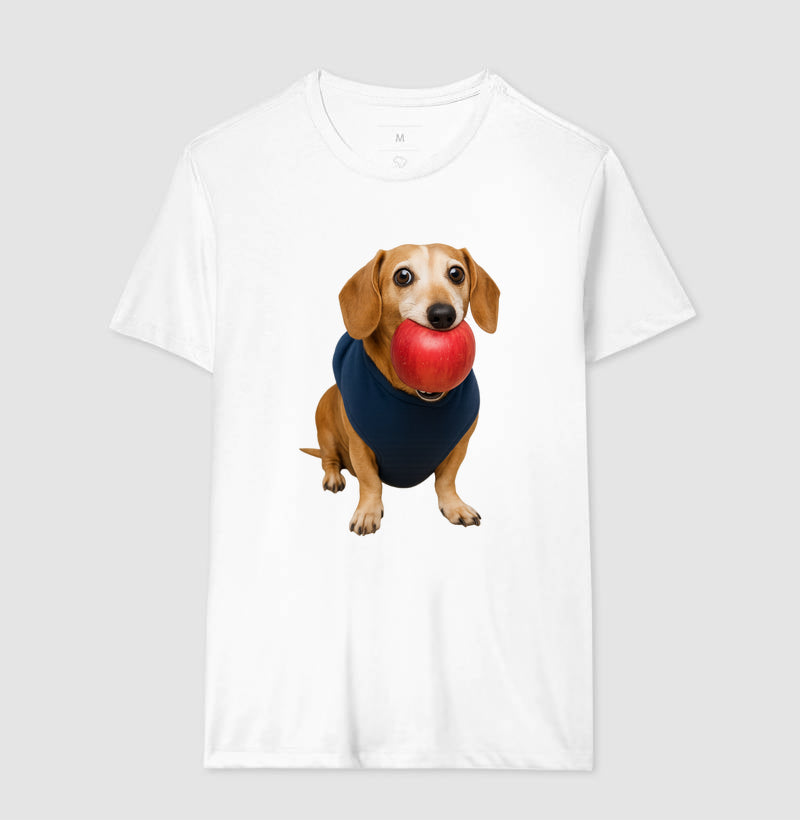 Cachorro e Maçã 🍎🐶 - Camiseta