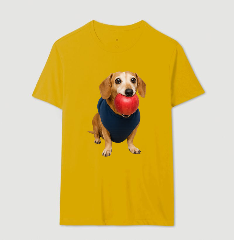 Cachorro e Maçã 🍎🐶 - Camiseta