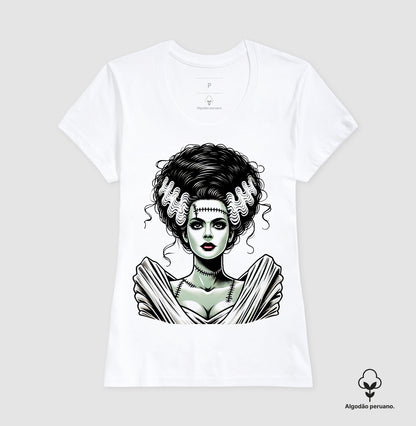 A Noiva de Frankenstein - Camiseta Algodão Peruano