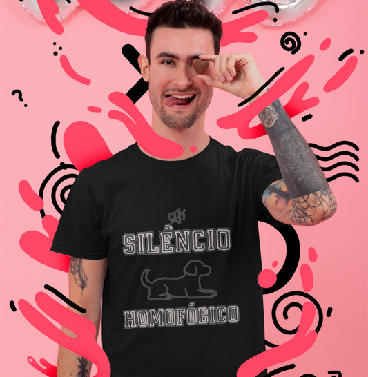 Silêncio 🐕 homofóbico - Camiseta