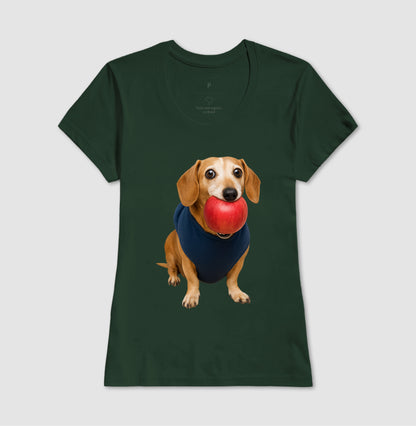 Cachorro e Maçã 🍎🐶 - Camiseta