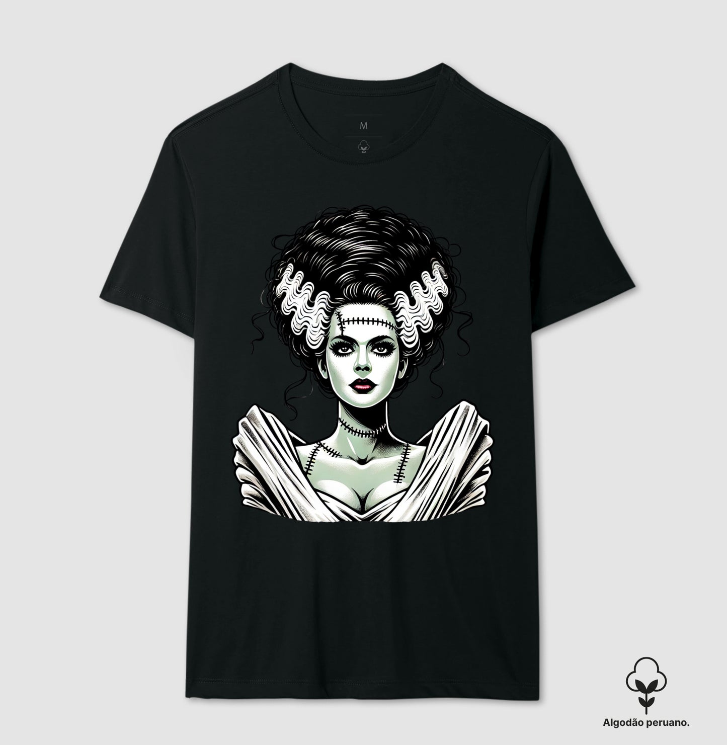 A Noiva de Frankenstein - Camiseta Algodão Peruano