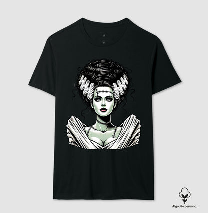 A Noiva de Frankenstein - Camiseta Algodão Peruano