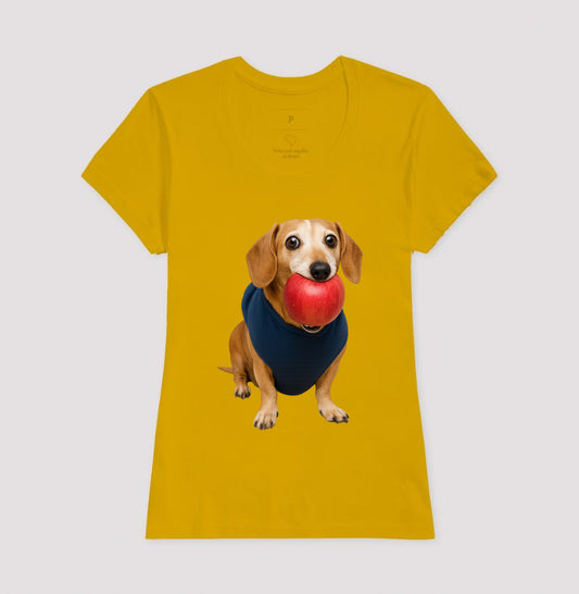 Cachorro e Maçã 🍎🐶 - Camiseta