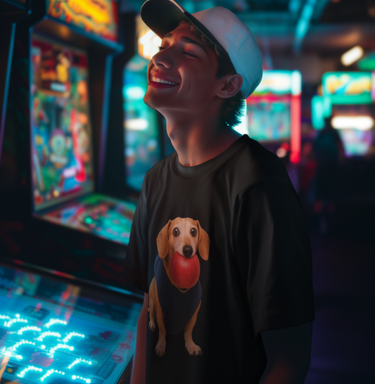 Cachorro e Maçã 🍎🐶 - Camiseta