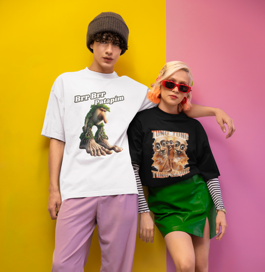 Prr prr patapim 🌳🐒🦶🏼 - Camiseta Oversized